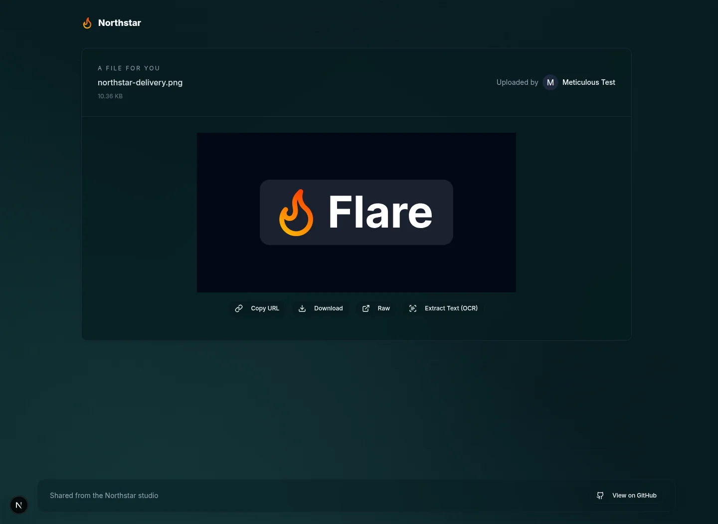 A real Flare public share page using the Delivery layout