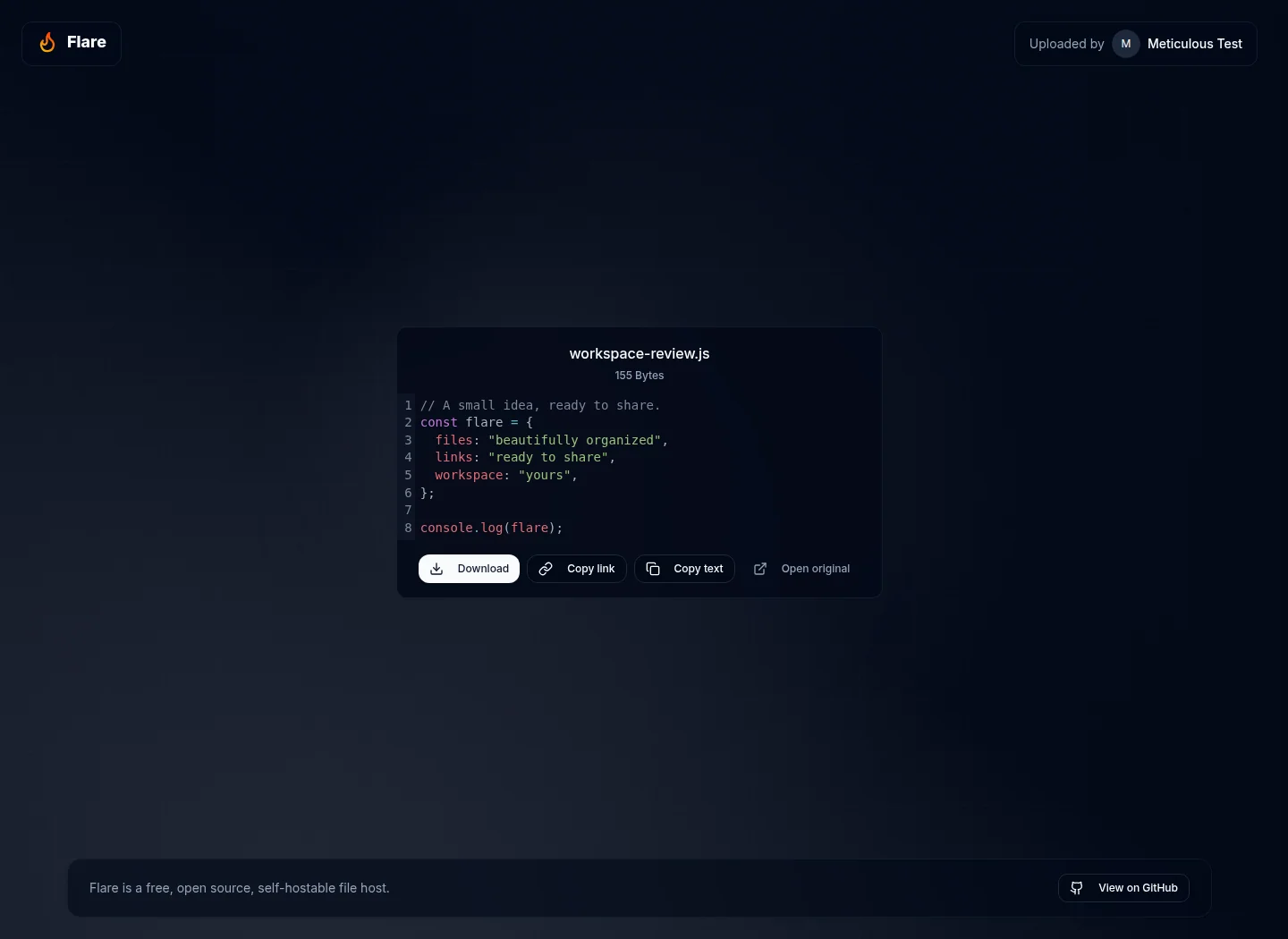 Public code file with syntax highlighting and file actions